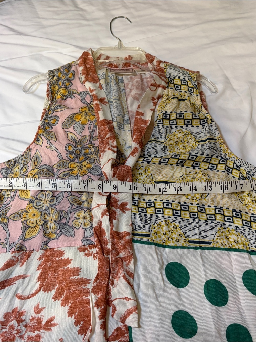 Moulinette Soeurs Mixed Floral & Geometric Tank in Rust and Pink - Picture 8 of 9